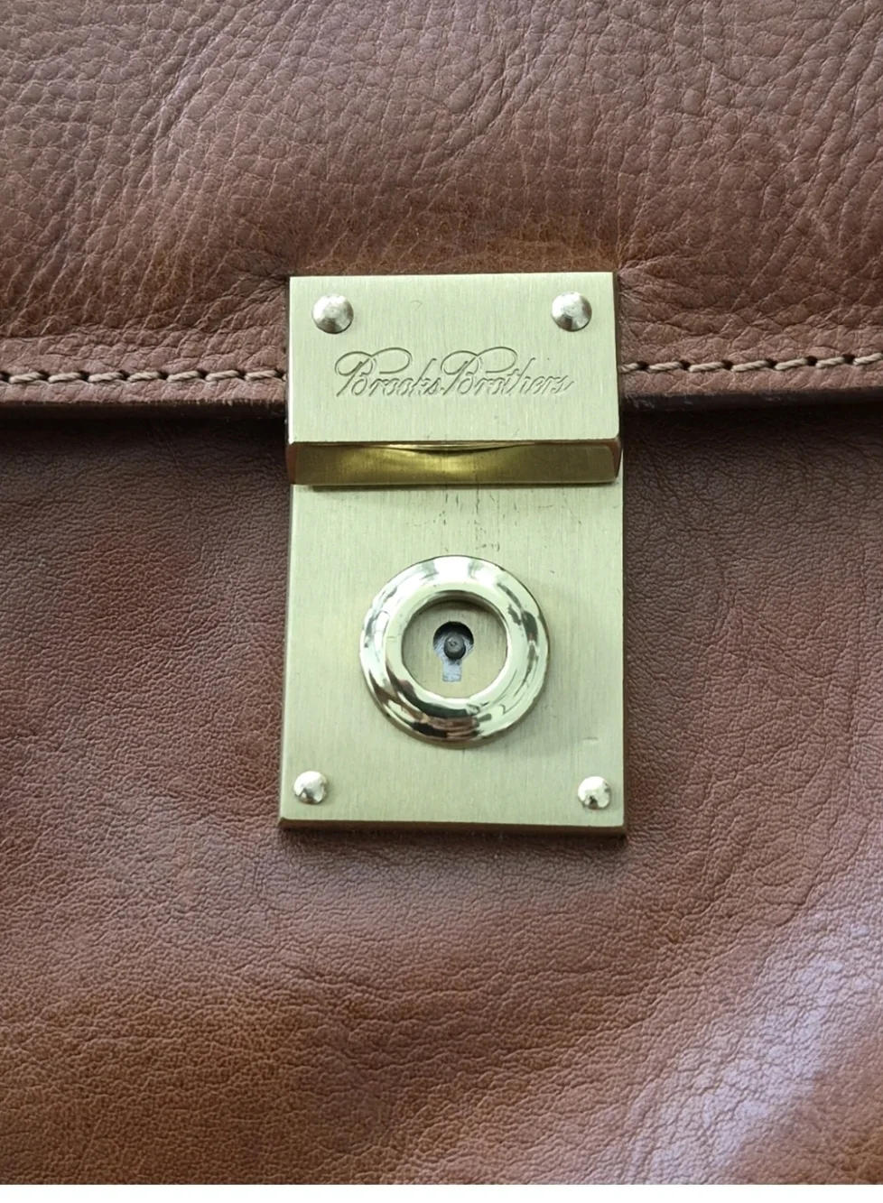 Vintage Brooks Brothers Italian Leather Briefcase.